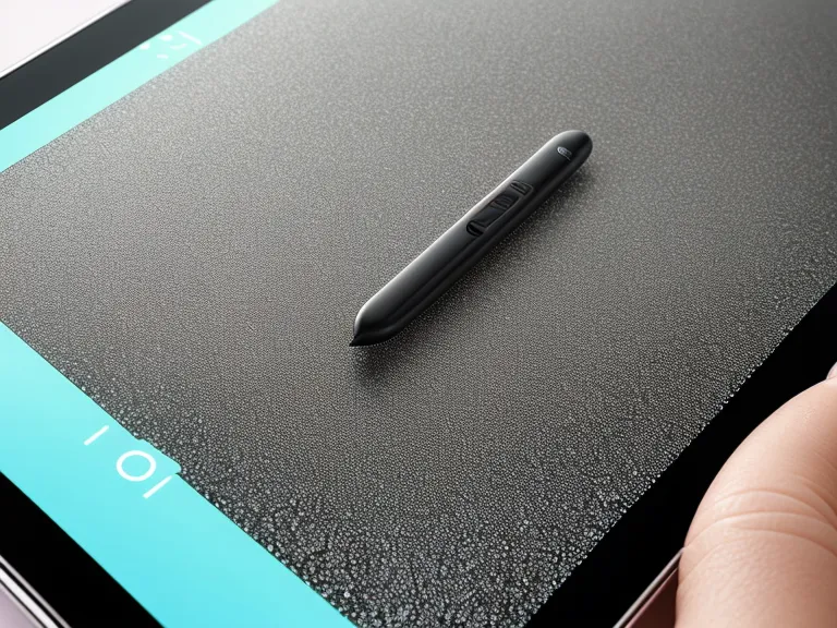 Detailaufnahme einer vektorbasierten Sketchnotes-Software auf einem Tablet